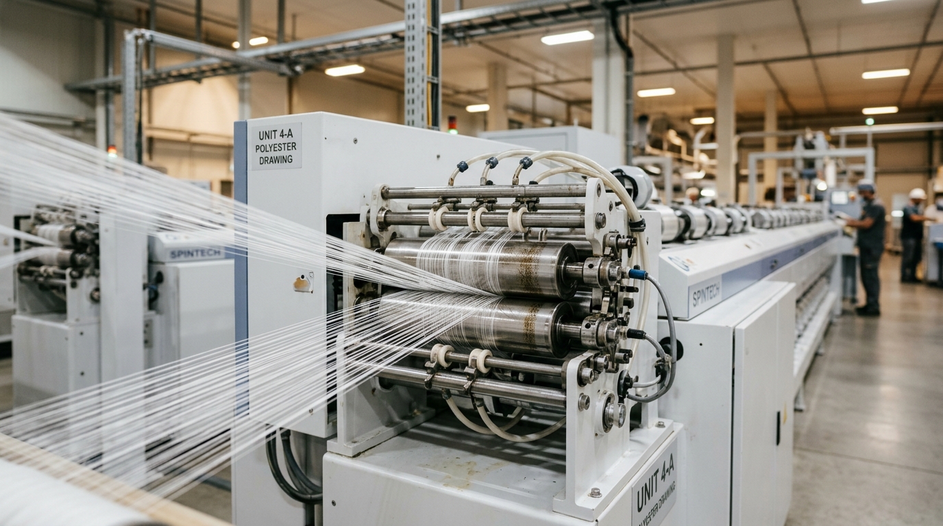Modern textile manufacturing line