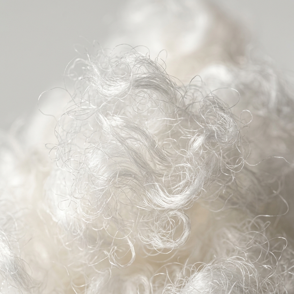 Polyester fibre close-up